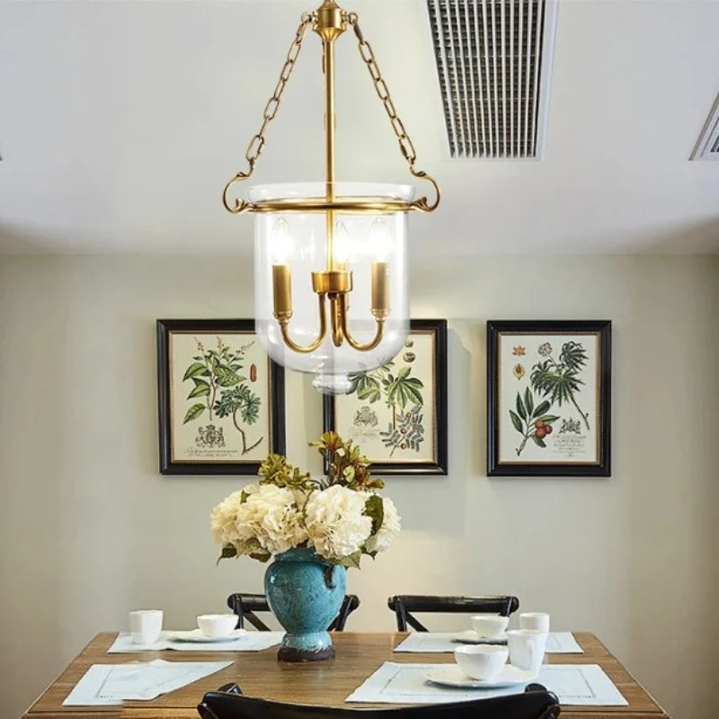 

Vintage Loft Iron Chain Gold Body Pendant Lights for Dinner Room Parlor Bedroom Hanging Lamps Indoor Lighting Hanging Fixture