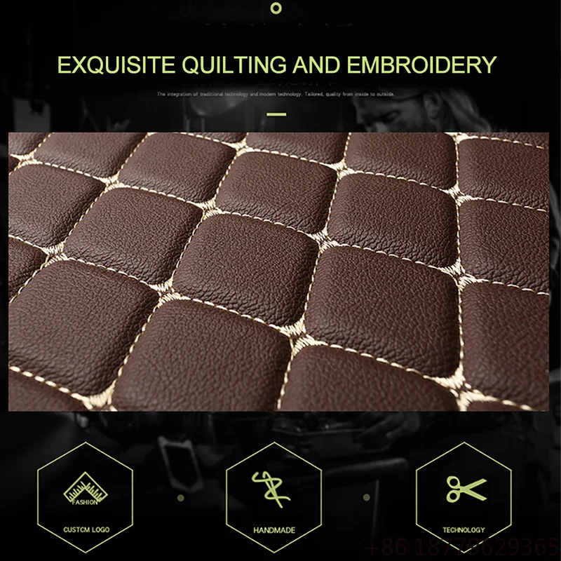Custom Leather Waterproof Car Floor Mats 1pc Hatchback Fitment 2017-2021