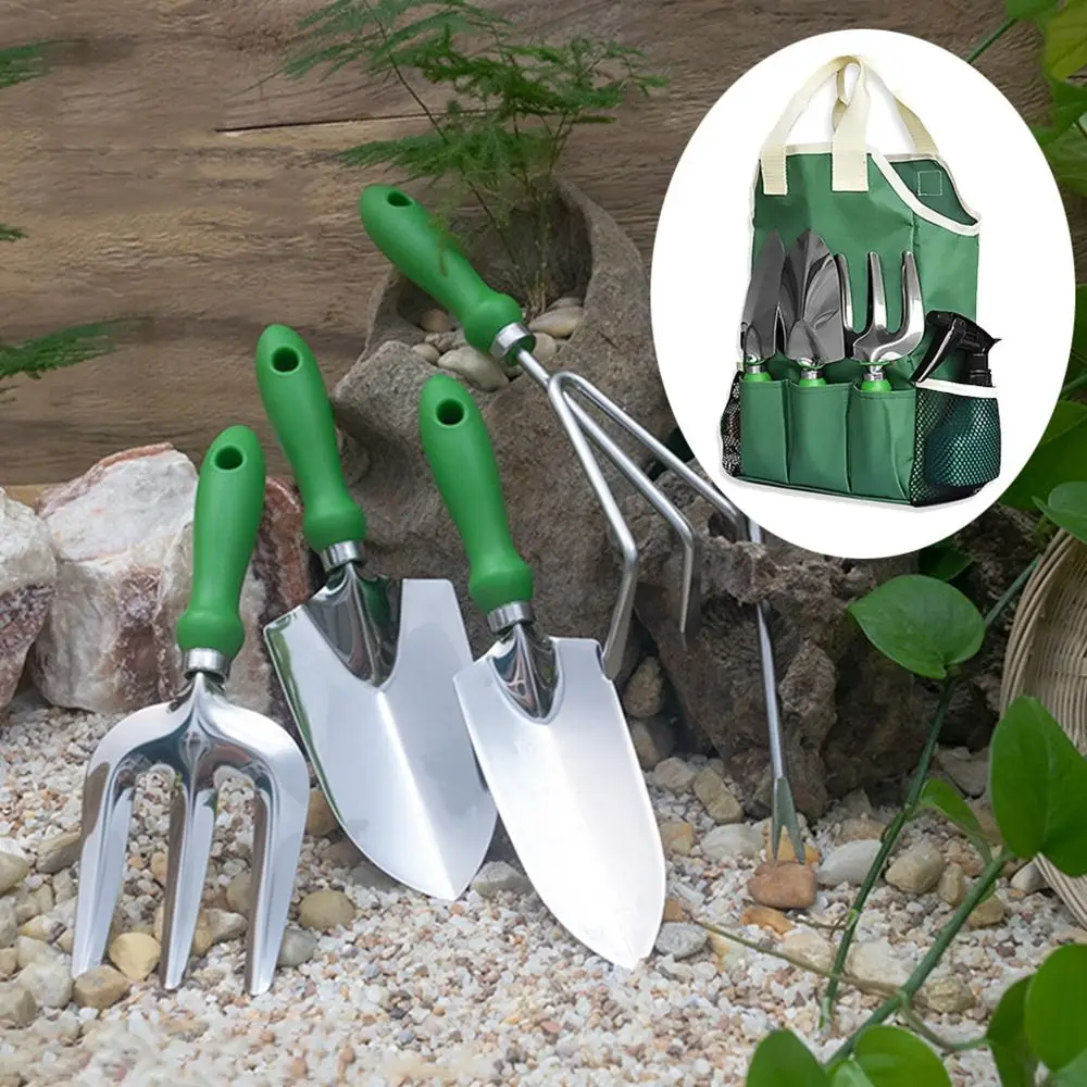 

11Pcs/Set Small Spade Garden Tool Set Loosen Soil with Storage Tote Bag Bonsai Tools Effort-saving Digging Weeding