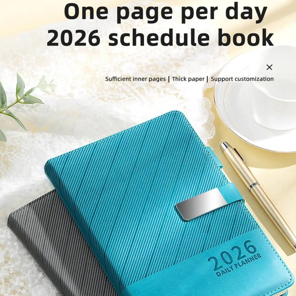 Time Management 2026 Schedule Planner Notepad Wear-resistant 365 Days A5 English Daily Plan Notebook To-do List Efficiency