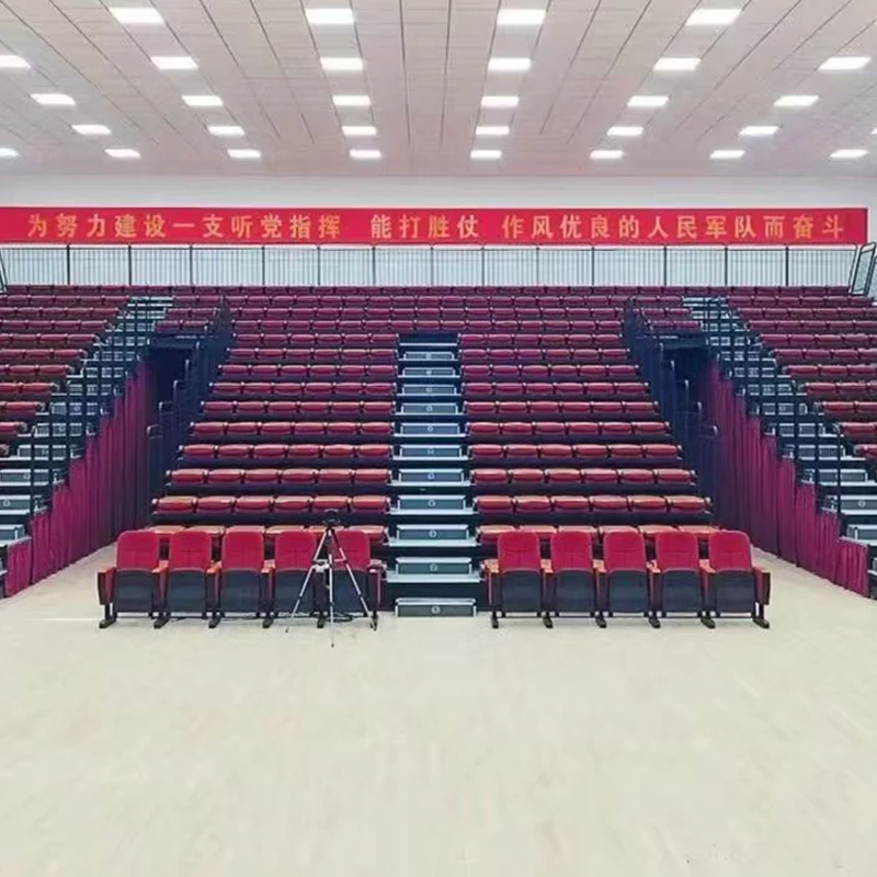 Directe verkoop in de fabriek van elektrische uittrekbare stoelen voor auditoriums, sportarenas, grootstandaards, theaters en theaters