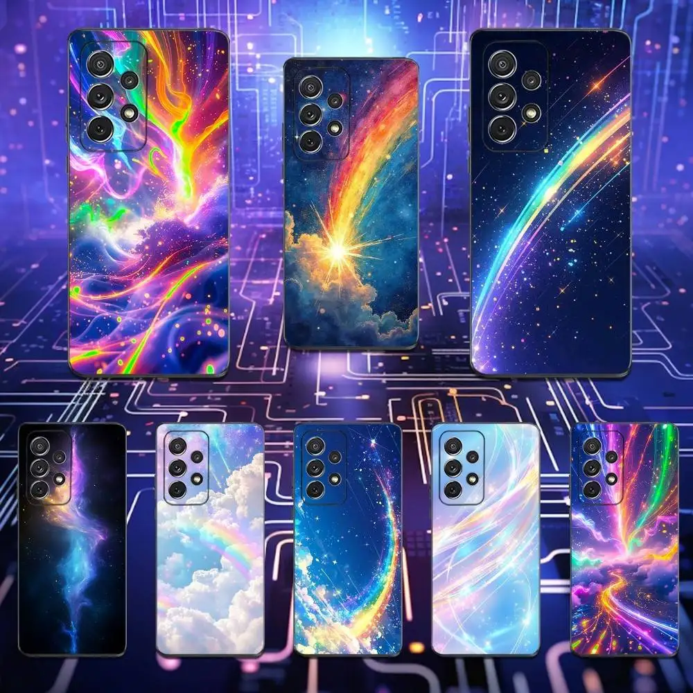 

Colorful Rainbow Art Phone Case For Samsung S25,S24,S23,S22,S21,S20,S10,Ultra,Plus,Lite,FE,Soft Silicone Black Cover