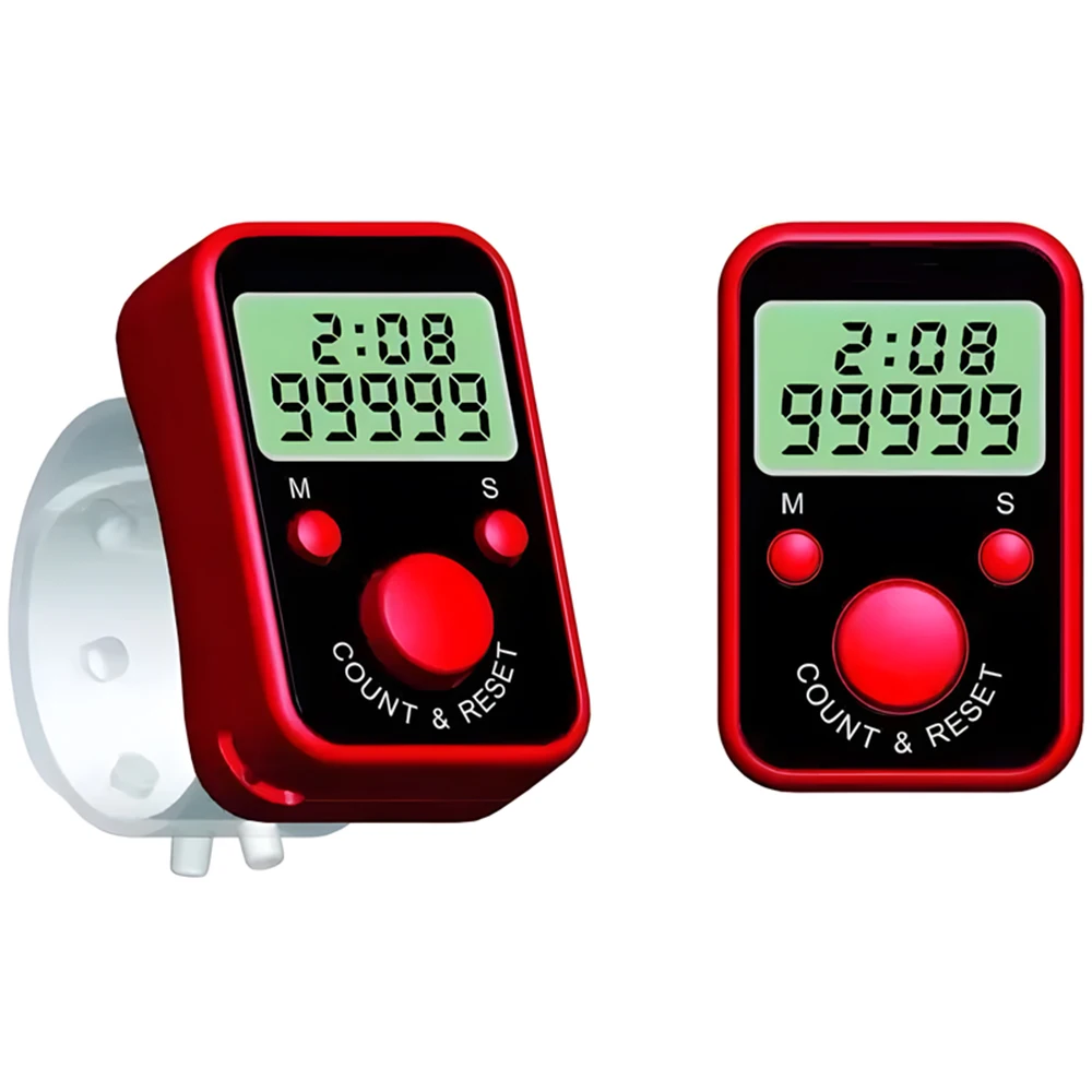 Mini contatore da dito Display digitale elettrico LCD con contatore di conteggio leggero Indicatore punto Cucito Tessuto per maglieria Buddha Prega calcio