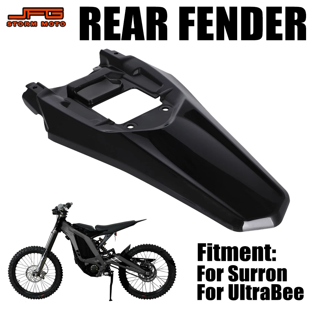 Fender Rear Extender Mudguard Streamlined Dirt Pit Tail Guard Black Motorcycle For Sur Ron Sur-Ron Surron Ultra Bee UltraBee