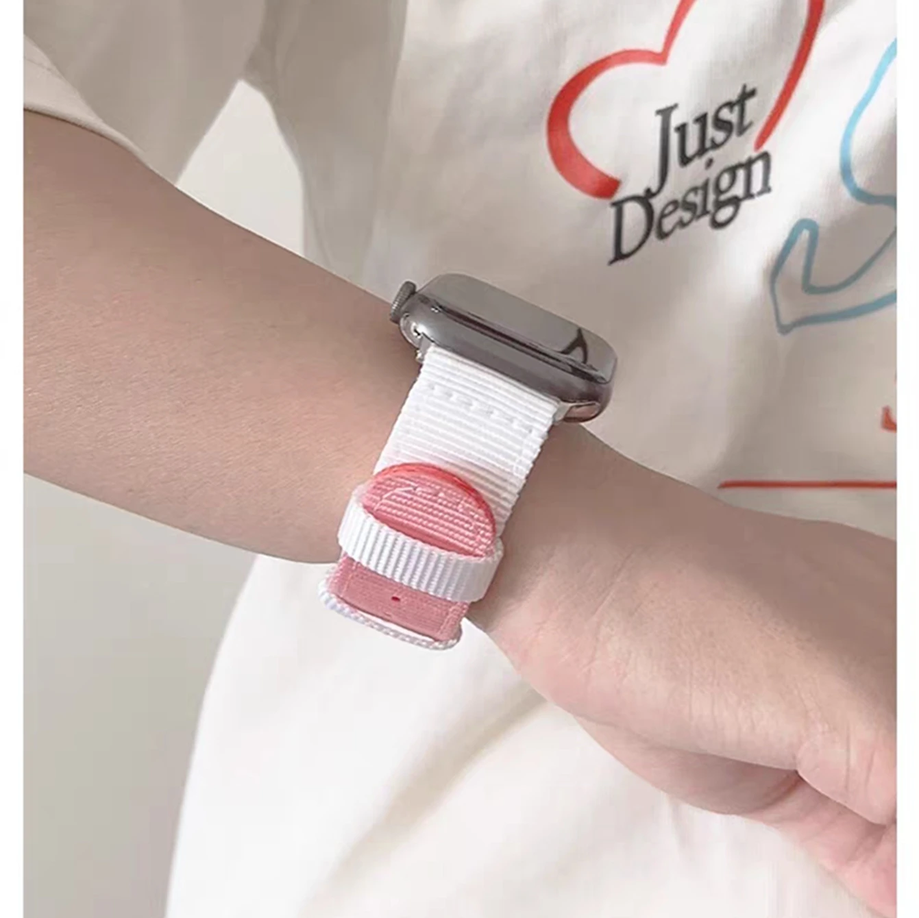 Advanced Colorful nylon loop For Apple Watch band women 11/10/9/8/7/6/5/4/3 SE 40mm 41mm 44mm 45mm 46mm 49mm Strap