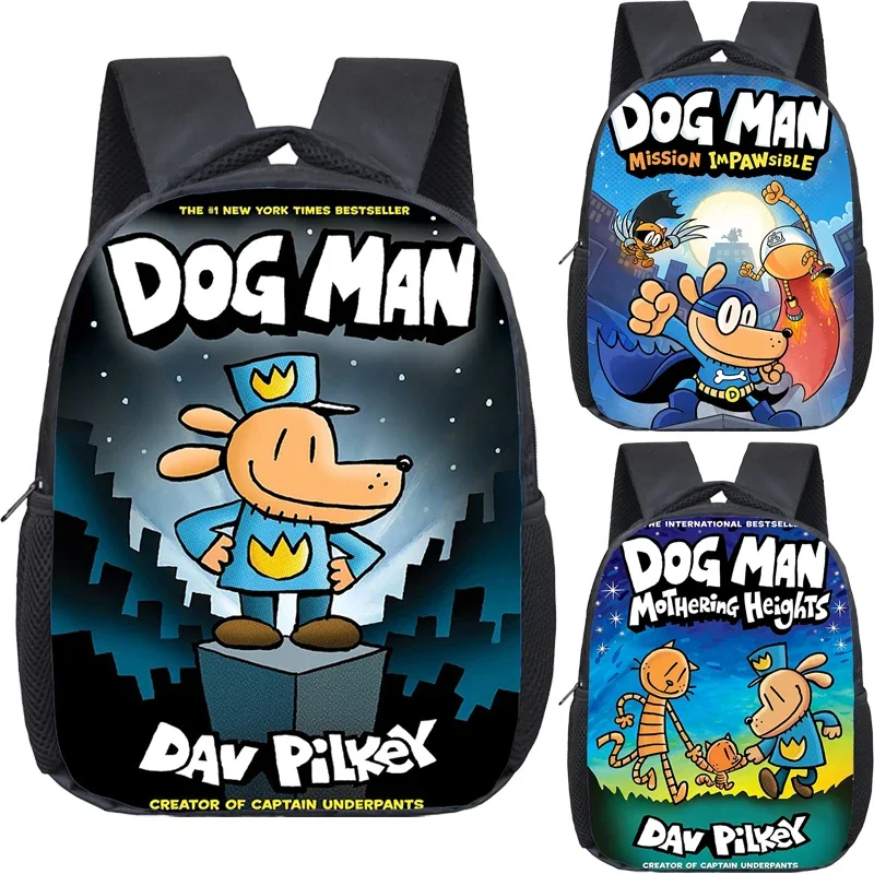 

Funny Manga Dog Man Cartoon Backpacks School Bag Cute Dogs Fashion Boy Girl Backpack Dogman Print Kids Kindergarten Rucksack