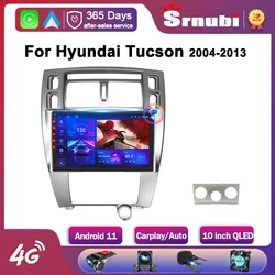 Srnubi-REPRODUCTOR Multimedia para coche, Radio con Android 11,0, 2DIN, 4G, navegación GPS, Carplay, DVD, unidad principal, para Hyundai Tucson 2004-2009