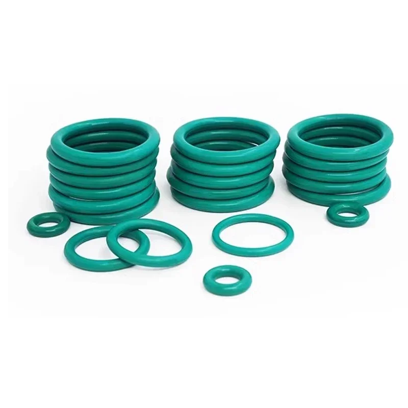 Dikte 4 mm Groen FKM Fluorrubber O-ringpakking OD 14-100 mm Ronde O-ringen Afdichtingsring Olie- en zuurbestendig