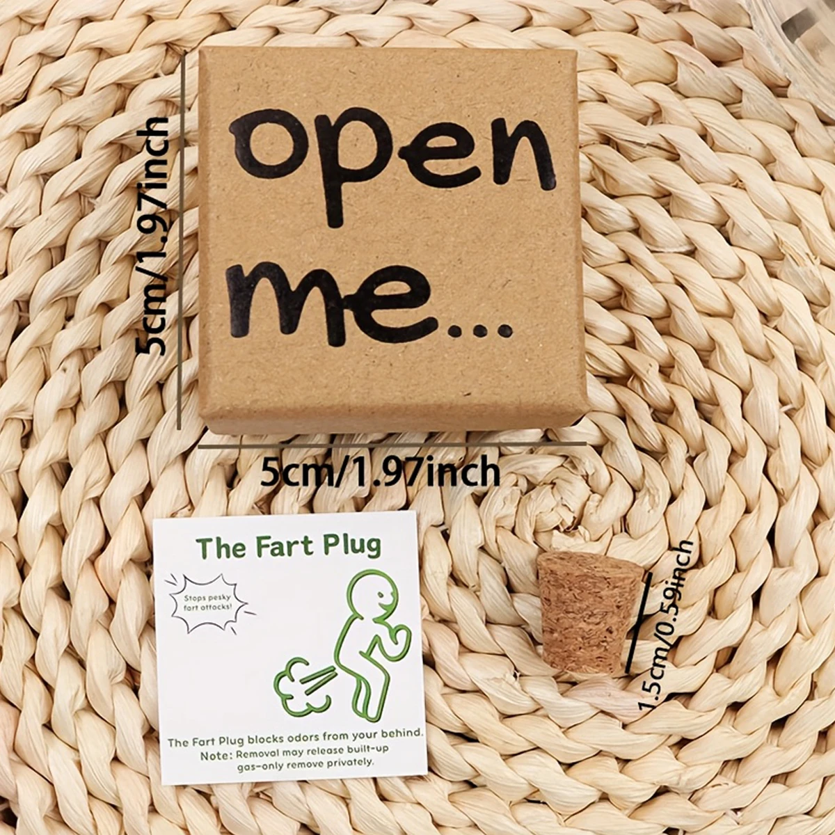 مجموعة واحدة من صندوق هدايا مضحك بمقبس ضرطة مع شخصية كرتونية وعبارات روح الدعابة - نكتة مبتكرة لحفلات الزفاف، هدية مثالية لحفلات أعياد الميلاد #2