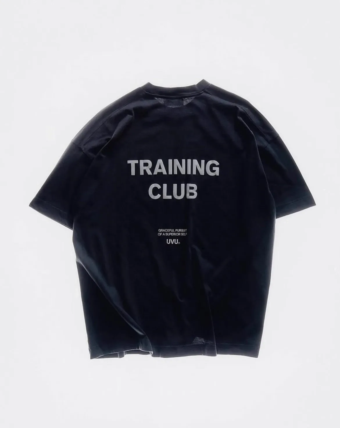UVU Serrated TRAINING CLUB Reflective Thin Cotton Crew Neck Loose Casual Short Sleeve T-Shirt