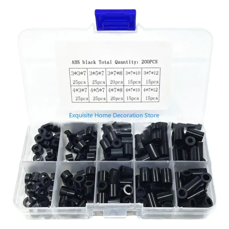 

L5BF Comprehensive Set Of 200 Nylon Standoffs Spacers, Insulation Column Standoff Spacer For Secure Assemblies Parts