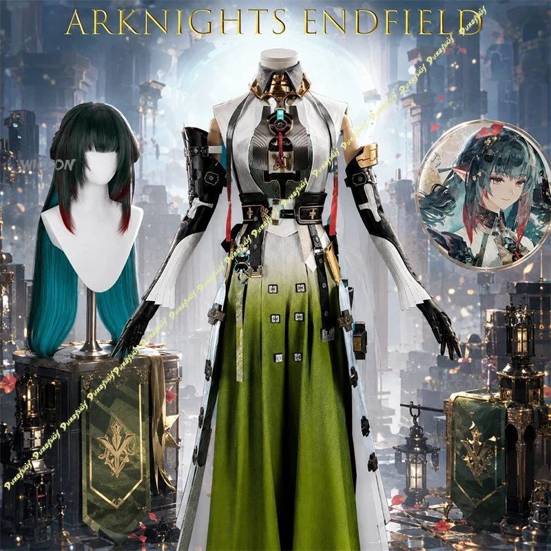 Arknights Endfield Zhuang Fangyi Cosplay-Kostüm, Spiel-Anime-Charakter, komplettes Outfit für Halloween, komplettes Set, Cosplay-Kostüm