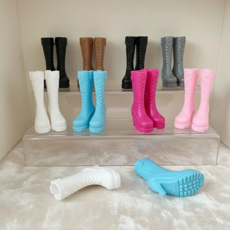 1 Pair Colorful 1/6 Scale Female Doll Shoes Long Boots Sandals Doll Accessories