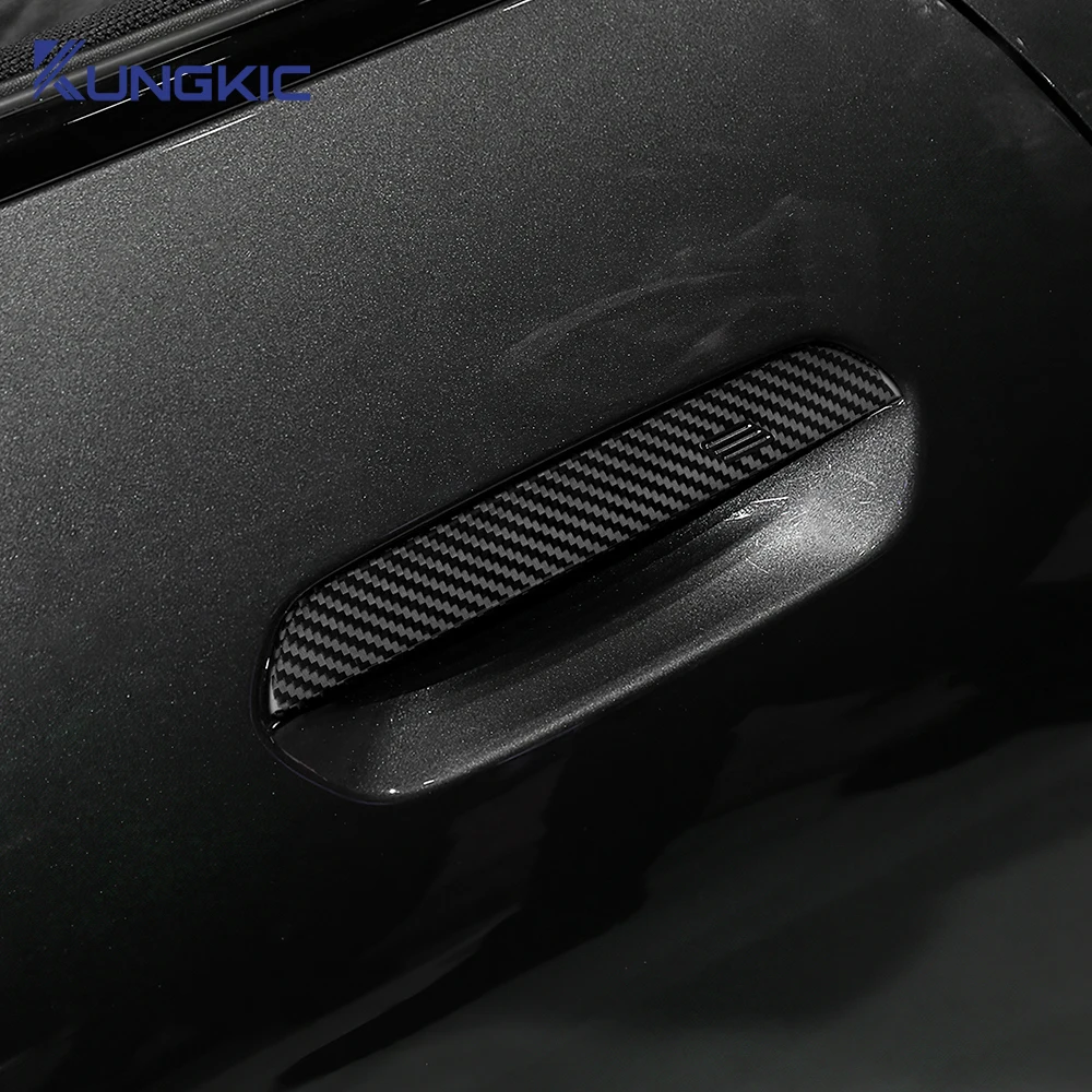 

Настоящее твердое углеродное волокно для BMW Mini Cooper E SE Electric J01 EV 2024 2025, наклейка на дверную ручку, стильное украшение