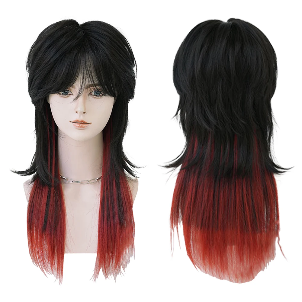 شعر صناعي بتصفيفة شعر البوري مع غرة، وإطلالات زرقاء وشعر مستعار رقيق، مناسب للعب الأدوار اليومي للنساء