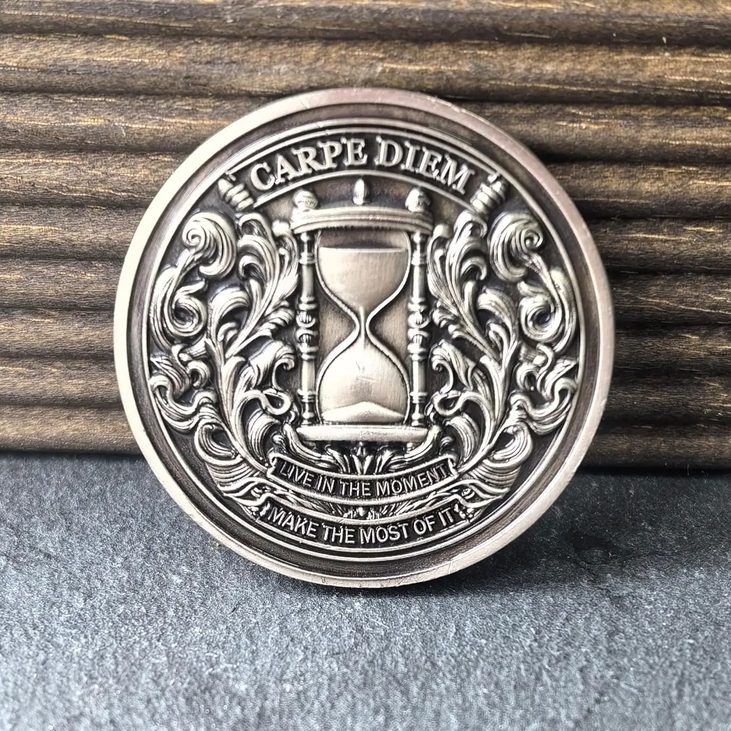 عملة تحدي Memento Mori Carpe Diem - رموز تحفيزية للحياة والموت، هدية ملهمة للأصدقاء والأحباء