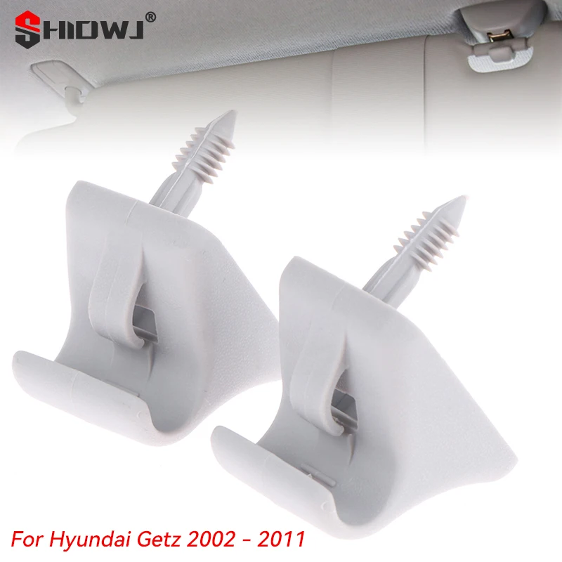 

2pcs Car Sunvisor Clips Retainer Hook For Hyundai Getz 2002-2011 852351C300QS Automotive Sun Visor Clip Sunshade Support Bracket