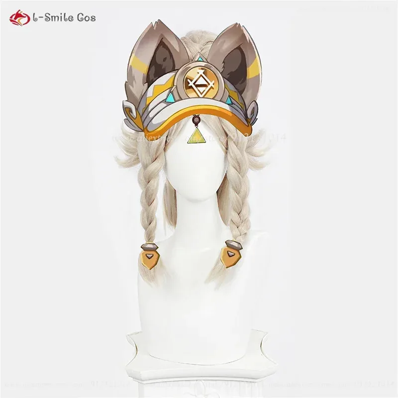 

Anime Kachina Cosplay 65cm Flax Gradient Brown Ponytail Heat Resistant Synthetic Hair Halloween Wigs + Wig Cap