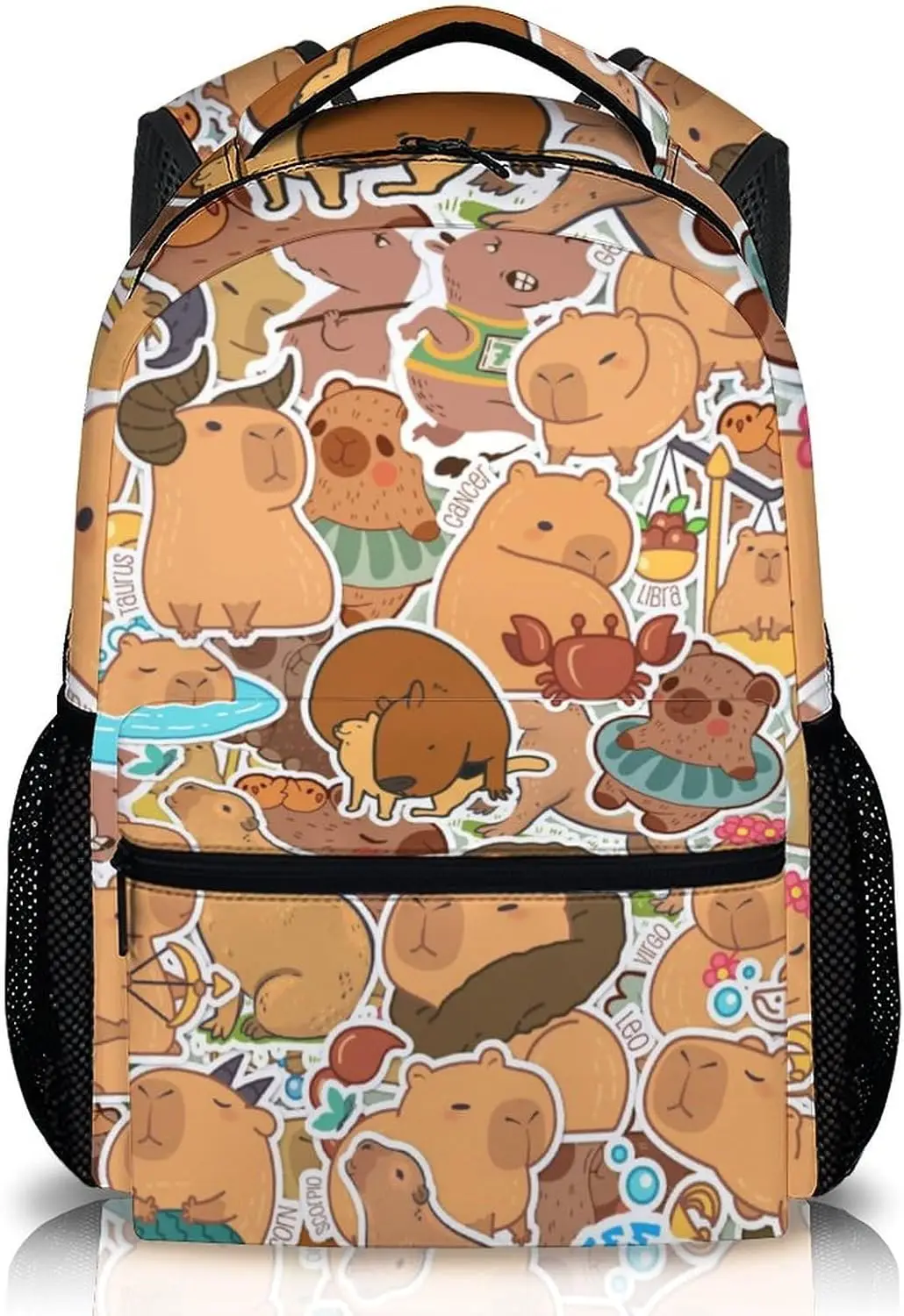 

Рюкзак для девочек и мальчиков, милый школьный рюкзак 16 дюймов, легкая книжная сумка с коричневым принтом для студентов, подарки для детей