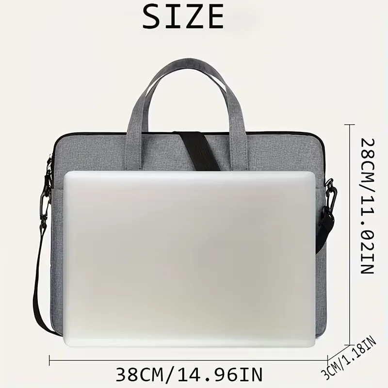 Custom Name or Text  Lightweight Laptop Bag - Simple Convertible Shoulder Bag and Handbag with Adjustable Shoulder Strap