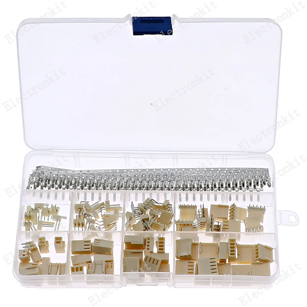 280 stks KF2510 2 p 3 p 4 p 5pin 2.54mm Pitch Behuizing Pin Header Haakse Terminal Connectors Adapter Assortiment Kit
