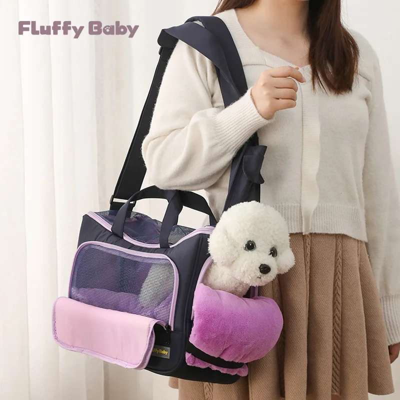 

Dog Carrier Warm Cat Bag Large Capacity Outsisde Crossbody Breathable for Small Pets