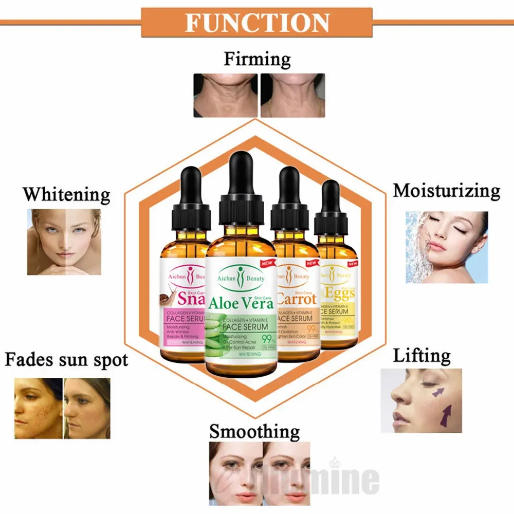 

30 мл коллагеновый раствор с гиалуроновой кислотой, эссенция для лица, восстанавливающая вода, увлажняющая, осветляющая эссенция для лица