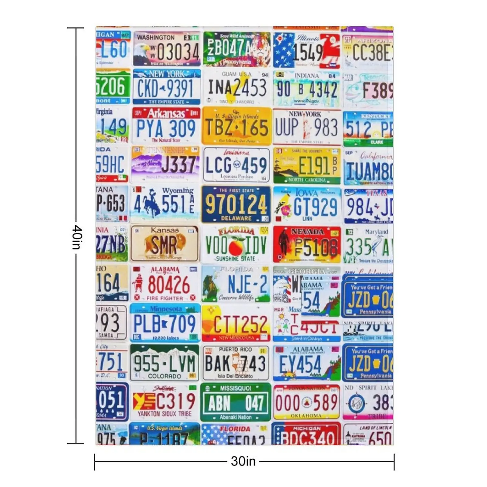 Licence Plate Wall Throw Blanket Blankets Sofas Of Decoration Thins Blankets For Bed Designers Blankets