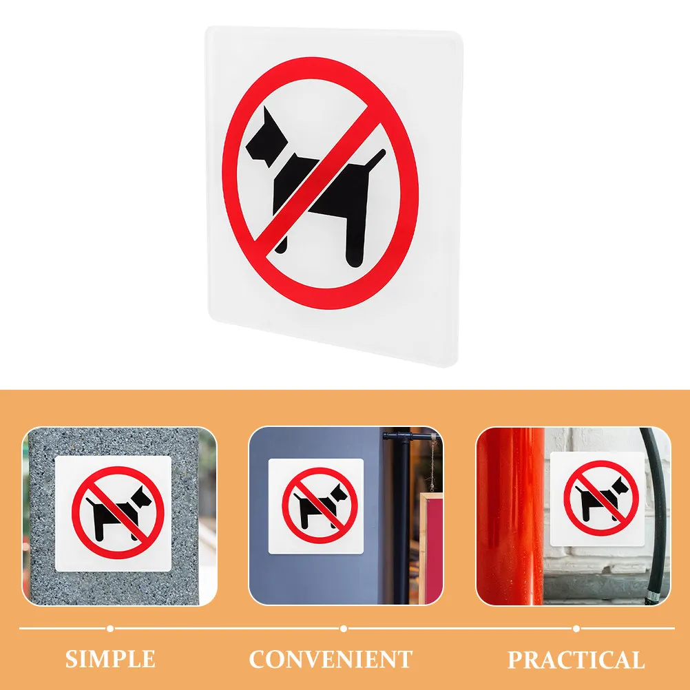 No Pet Allowed Acrylic Sign Robust Entrance Warning Sign for Store Restaurant Office Door Notice Promotes Clean Safe Environment
