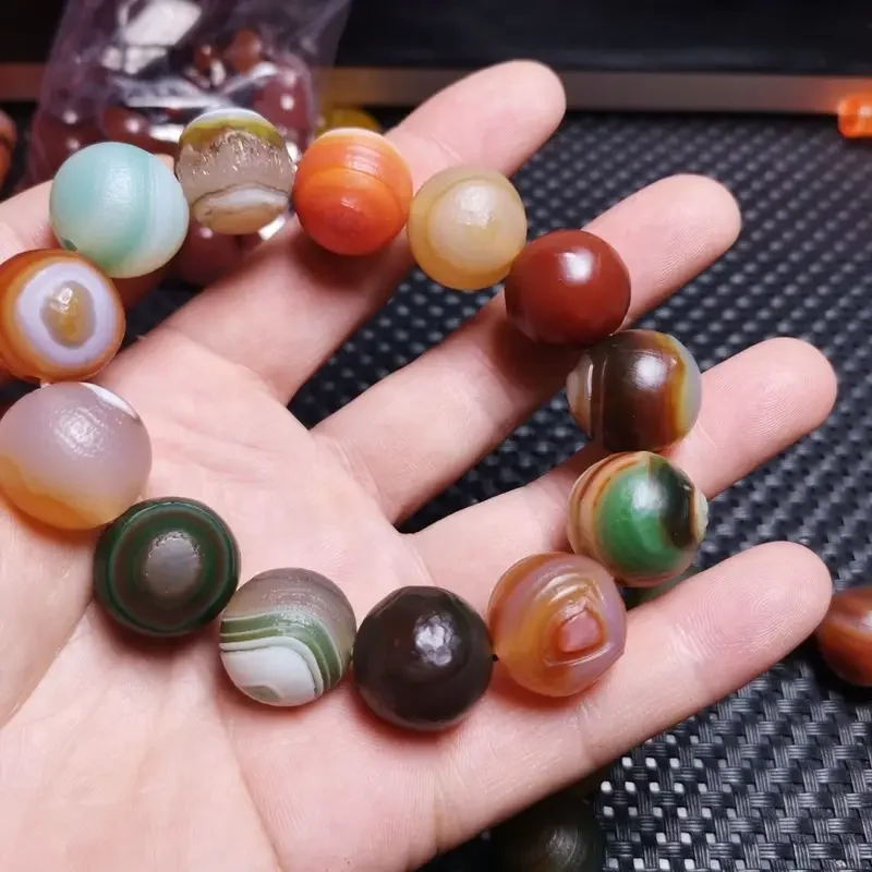 Браслет из натурального камня агата, камень Alxa, внешний шелковый глаз, агатовый камень, ручная веревка Duobao, ручная работа, WenPlay, ювелирные изделия