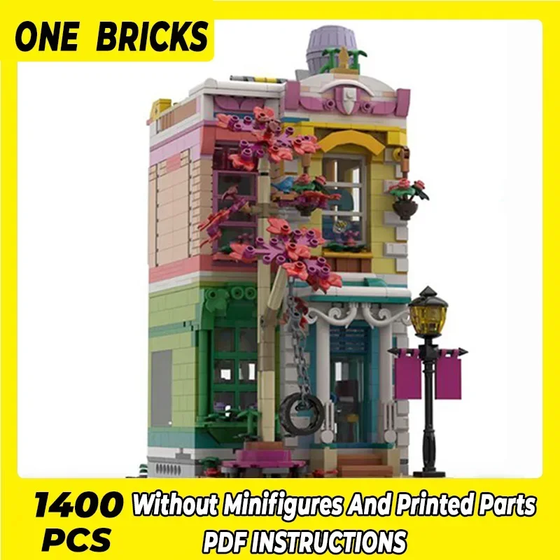 Moc Building Bricks City Street View Model Community Center Technology blocchi modulari regali giocattoli per bambini set fai da te assemblaggio