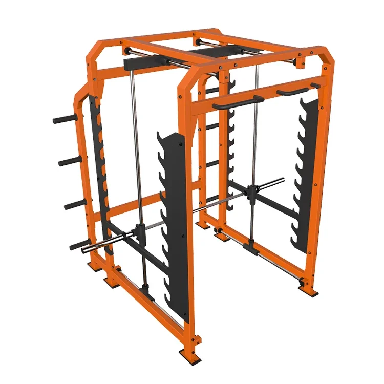 Commercial professional multifunctional fitness equipment with 3-D Smith Machines for gym.