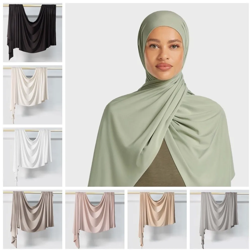 

Fashion 180CM Hijab Scarf for Women Long Headscarves Cotton Head Wrap Scarves Breathable Elegant Head Scarf Daily Wear