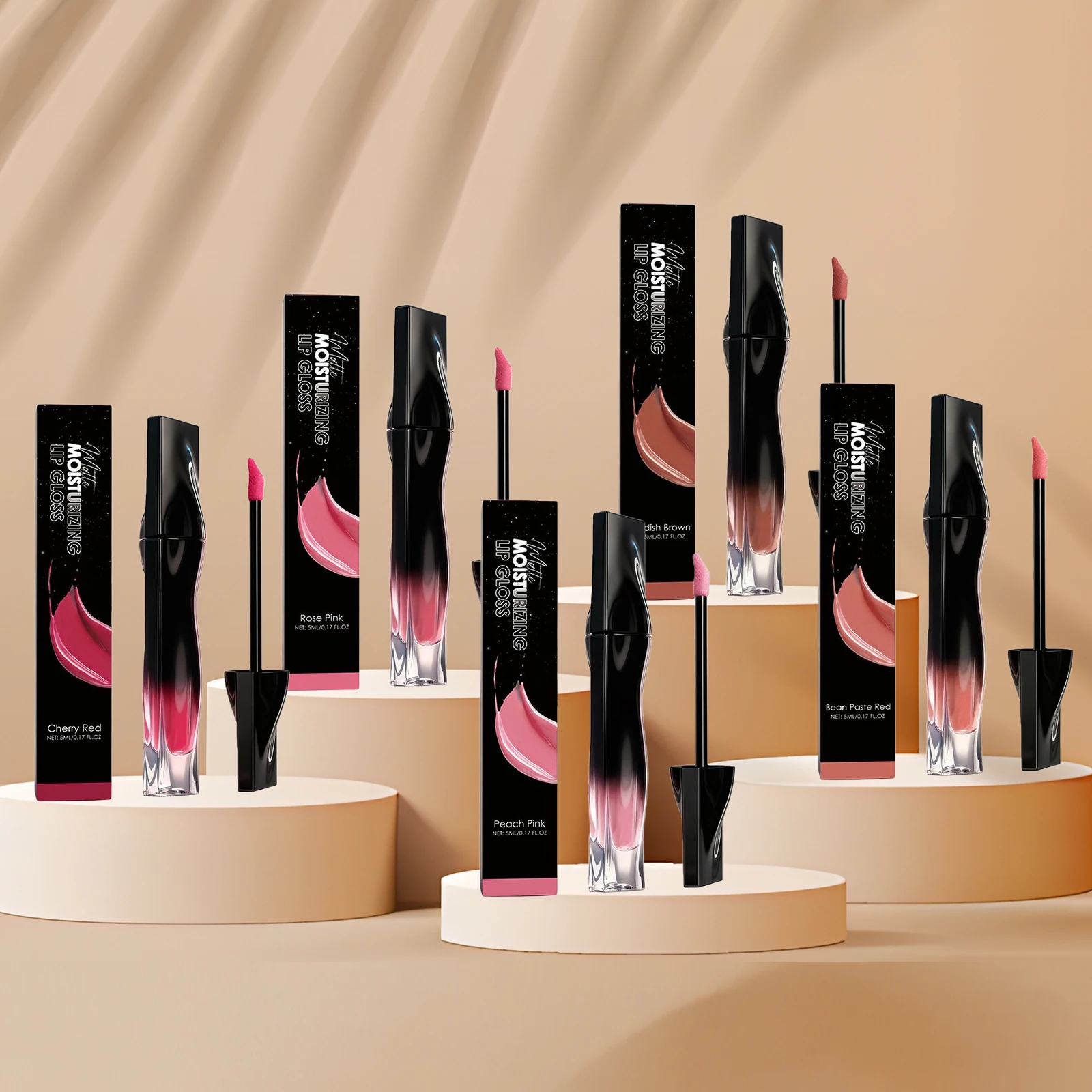 Lucidalabbra Smalto Colorato Marrone Rosa Rosso Impermeabile Tazza antiaderente a lunga durata Idratante Macchia Rimpolpante Balsamo per labbra idratante Stick