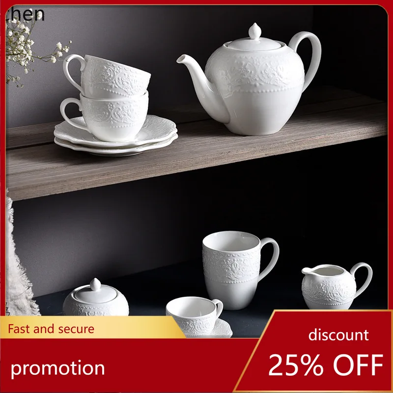 

ZML teapot set, coffee cup and saucer, milk pot, afternoon tea cup, milk tea ceramic