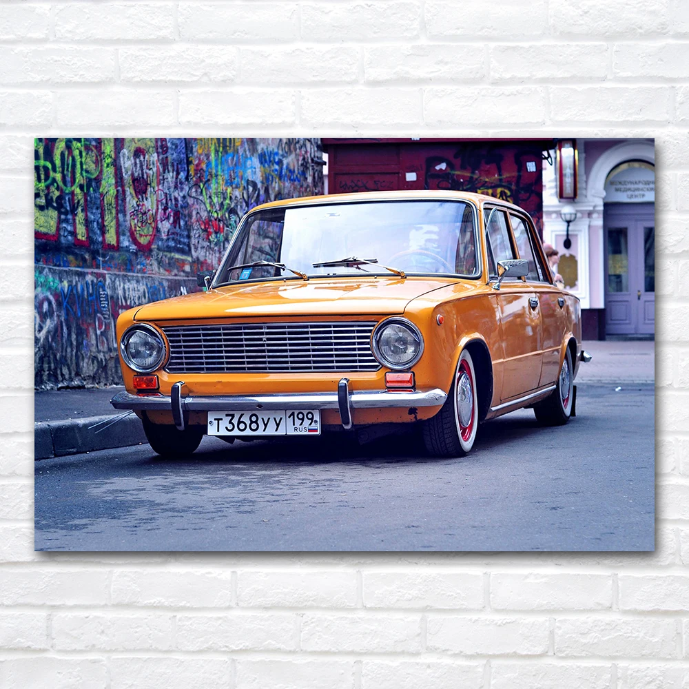Classic Art Decorative Paintings Lada VAZ-2101 Russia Car Wall Picture Canvas Posters and Prints Bedroom Living Room Home Decor