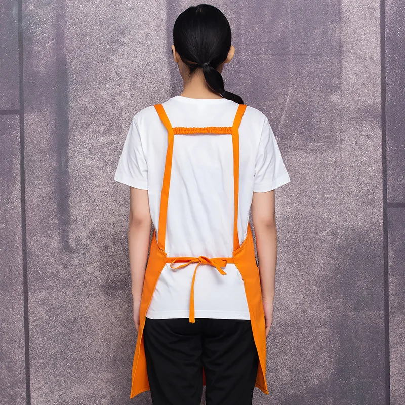 C792 Hotel Apron Coffee Western Restaurant Kitchen Work Apron Hanging Neck Waist for Men and Women