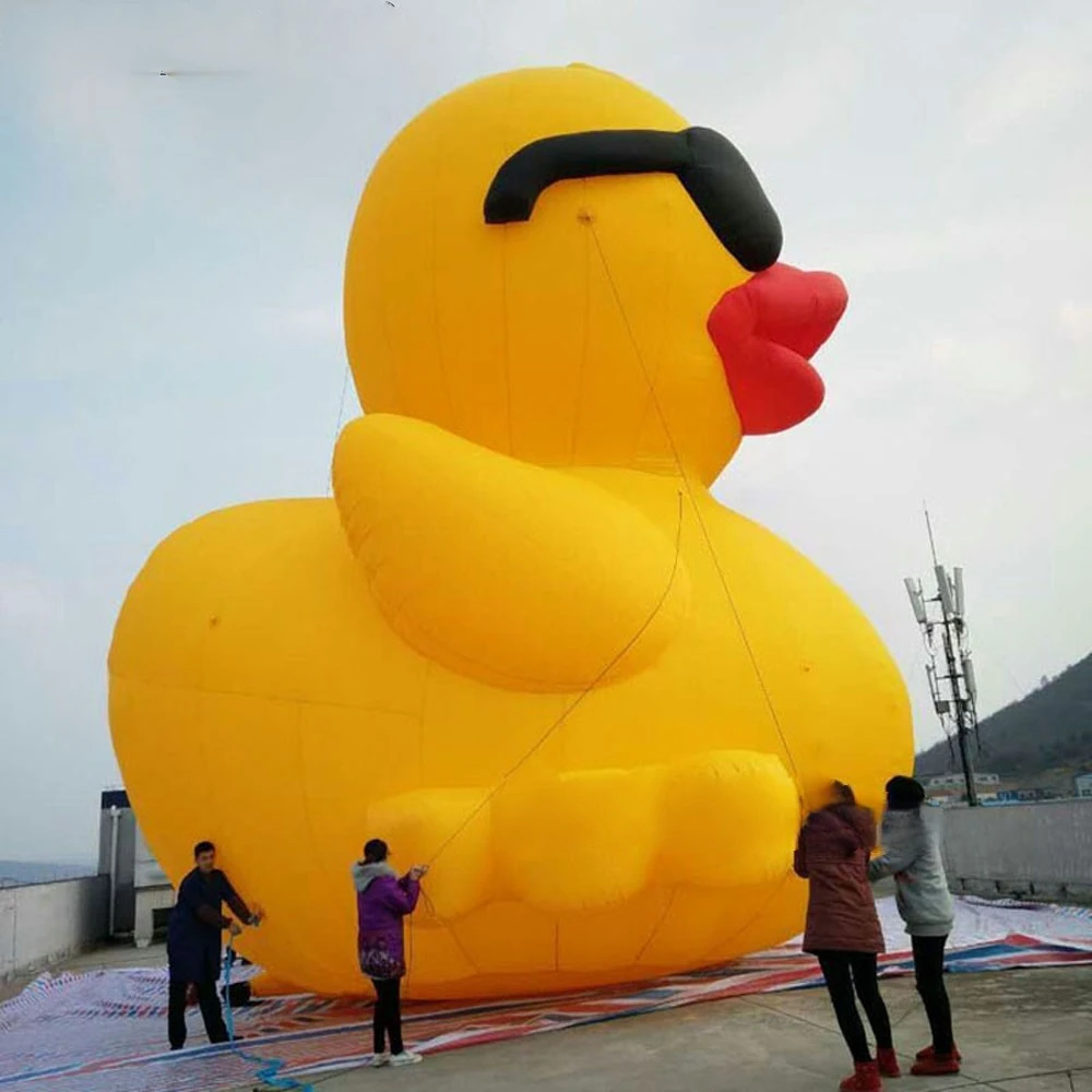 

Yellow Duck Giant Inflatable With Blower Oxford Inflatable Rubber Duck Duck Animal Mascot For Outdoor Decoration Promotion