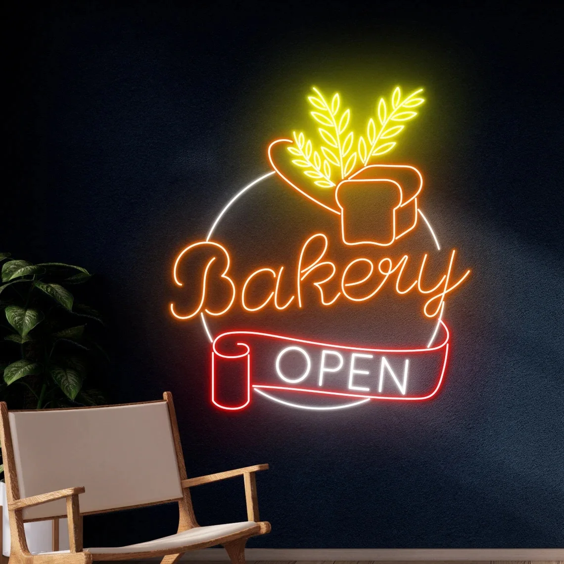 Bakery Open Neon Sign Open Bakery Light Baking Room Wall Decor Cake Baker Neon Light Bread Sign