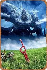 RMLYUSR Xenoblade Chronicles Art Poster Wall Decor 8 x 12 Inch Vintage Metal Aluminum Novelty Tin Sign Decor Man Cave Signs