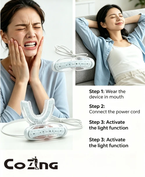 Red Light Oral Therapy Device - Fast Relief for Toothache, Gum Inflammation, Sensitive Teeth & Mouth Ulcers, Home Dental Care