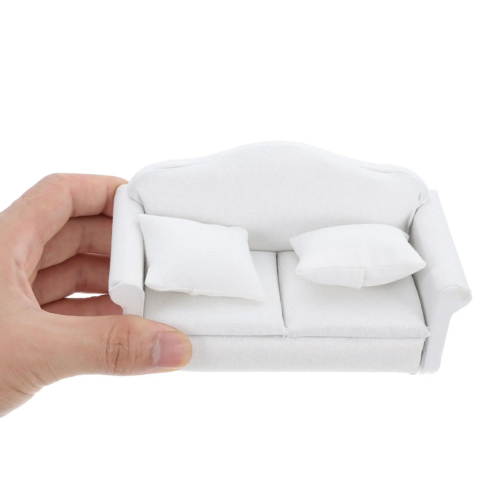 Maison de poupée, canapé, petits meubles, Mini Figurine pour bébé, modèle Miniature, décor blanc, Micro scène
