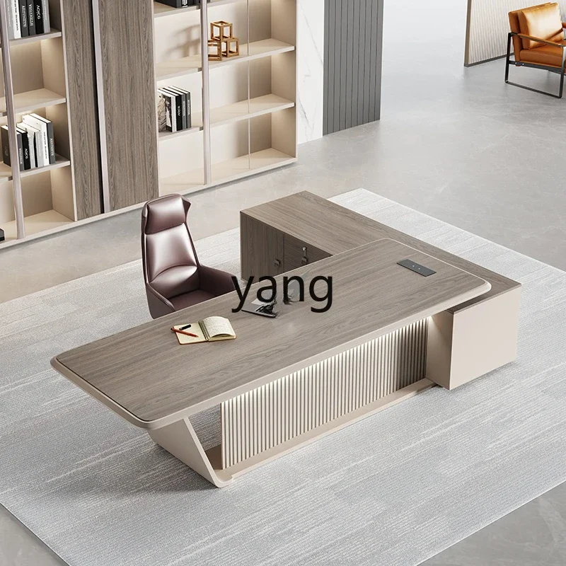 

LMM light luxury office desk and chair simple modern office table set