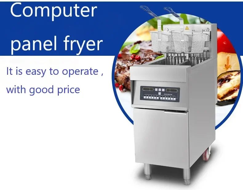 Electric fryer vertical commercial digital control 28L deep fryer