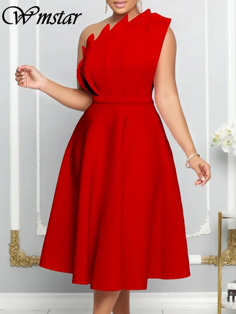 

Wmstar Plus Size Dresses Women Elegant Fashion Sleeveless Office Lady Maxi Dress New in Summer Clothes Wholesale Dropshipping