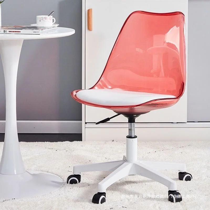Internet celebrity computer chair transparent acrylic office chair home study lift swivel chair bedroom dormitory makeup stool