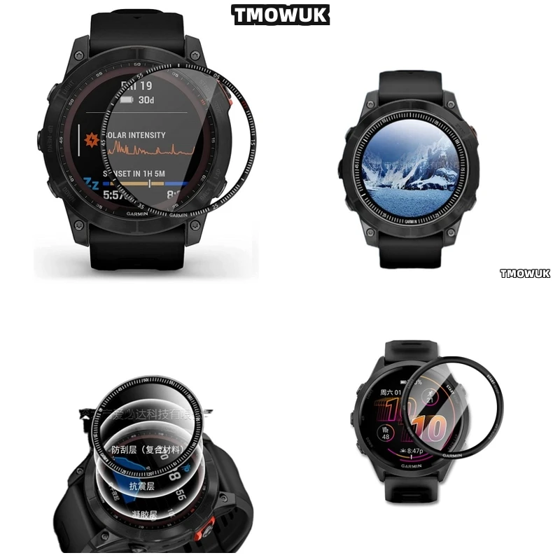 

For Garmin Fenix 6 7 8 7X 6X 7S 47mm 51mm - Anti-Scratch Soft Flexible Screen Protector - 3D Curved PMMA