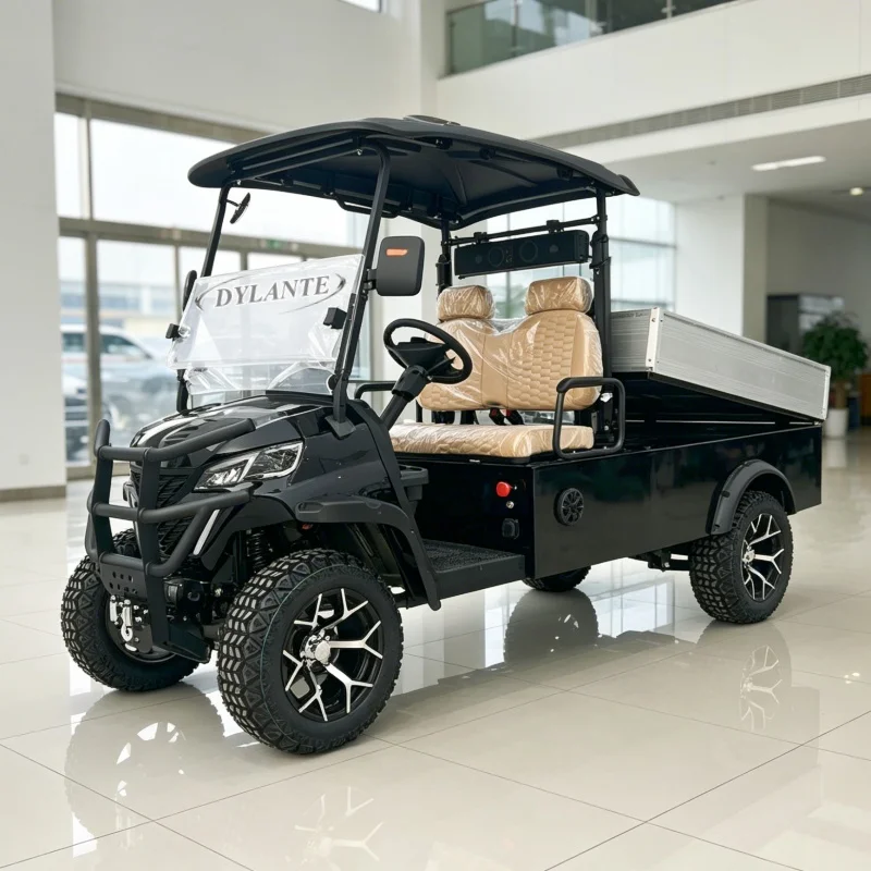 Wholesale Electric Golf Carts With Rear Cargo Box and The Latest Configuration of Solar Powered Electric Golf Carts