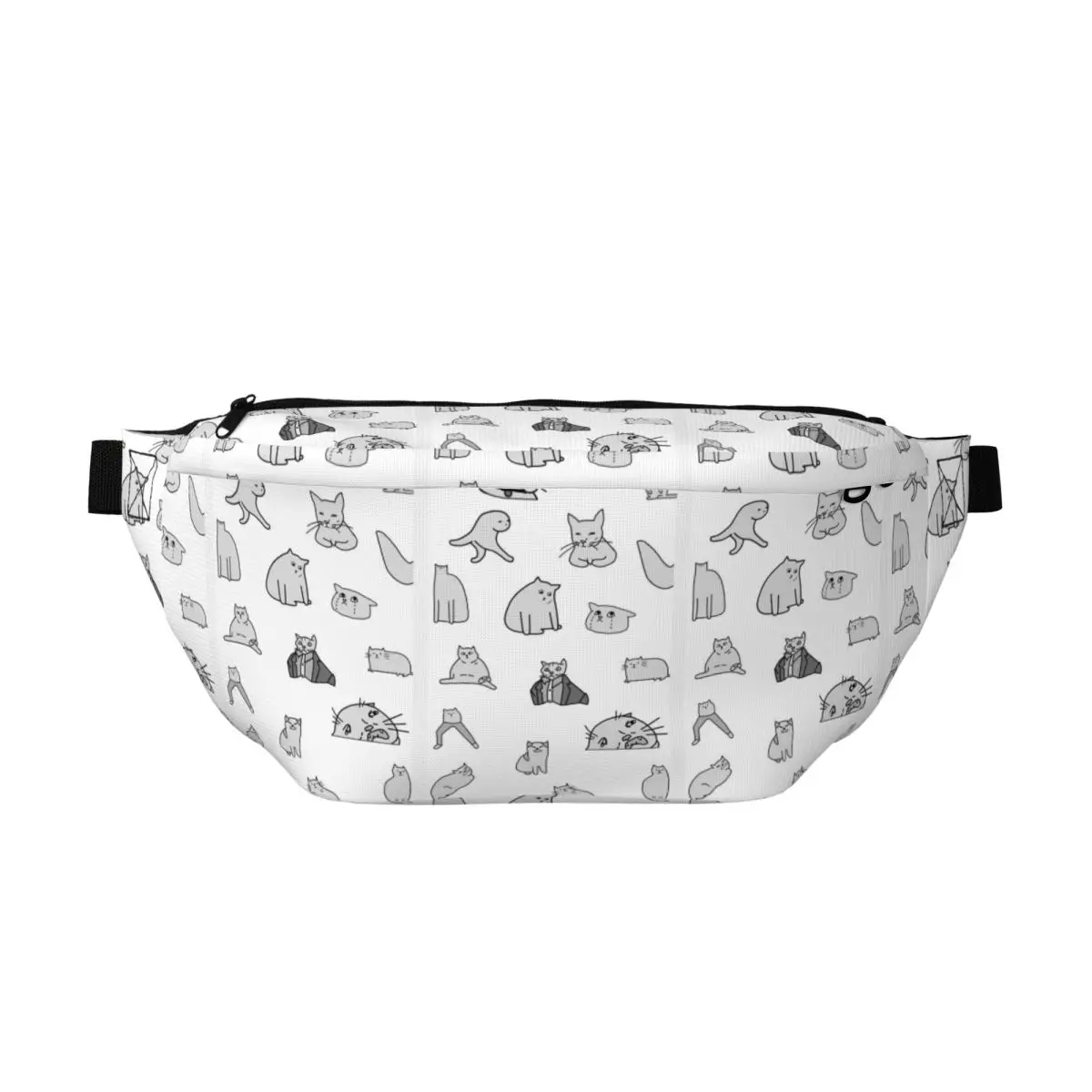 

Сумка-бананка через плечо с принтом кошек, унисекс, регулируемая поясная сумка для путешествий, бега, хранения денег и телефона, нагрудная сумка