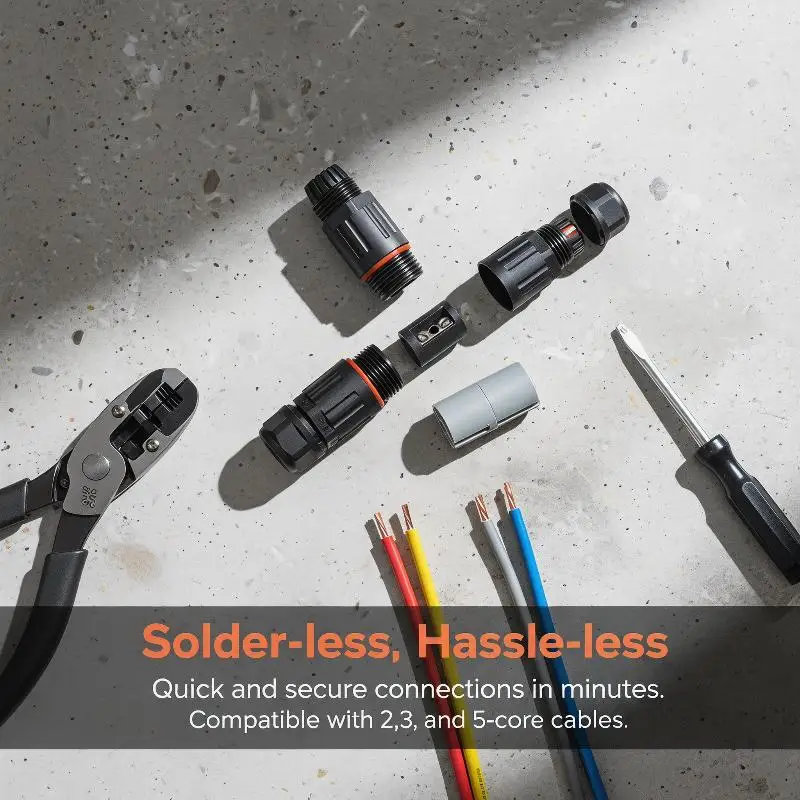 CDF-M3 IP68 Electrical Wire Connector 2/3 Core Secure Fit for Harsh Outdoor Conditions